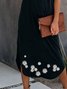 Daisy Print Casual Short Sleeve O-Neck Maxi Summer Dress