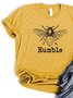 Yellow Crew Neck Cotton Short Sleeve Animal T-shirt & Top