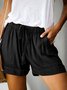 Women Casual Loose Plain Summer Shorts Bottom