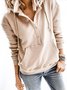 Apricot Casual Hoodie Dress