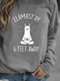 Llamast'ay 6 Feet Away Long Sleeve Sweatshirts