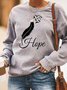 Women's Bird Feather Hope Print Sweatshirts