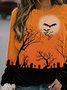 Casual Halloween print Sweatshirts