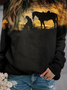 Ladies Western Cowboy Printed Sweatshirts