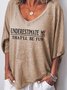 Underestimate Me That'll Be Fun Shirt V Neck Long Sleeve Tee Top