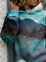 Women's Mountain Print Casual Hoodie & Sweatshirts