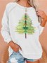 Women's Dragonfly Christmas Tree Print Sweatshirts