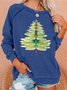 Women's Dragonfly Christmas Tree Print Sweatshirts