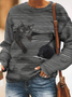 Cute Cat Women's Long Sleeve Casual Sweatshirts