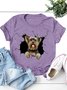 Graphic 3D Dog Graphic Tee