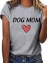 Dog Mom Graphic Short Sleeve Crew Neck Tee