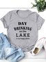 Day Drinking On The Lake Is My Happy Place Tee