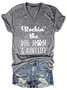 Rockin' The Dog Mom And Aunt Life Funny Alphabet Graphic Tee