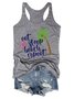 Eat Sleep Beach Repeat Graphic Holiday Style Vest Top