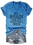 My Brain Has Too Many Tabs Open Graphic V-neck Tee