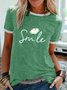 Smile Daisy Casual Floral Crew Neck Short Sleeve Woman's T-shirt