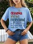 Grandma Knows Everything Women's Funny Grandma T-Shirt Top