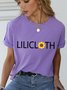 Lilicloth Cotton-Blend Short Sleeve Casual Woman Tee