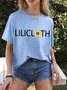 Lilicloth Cotton-Blend Short Sleeve Casual Woman Tee