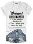 Weekend Travel Plans Letter Short Sleeve Casual Woman Tee