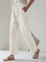 Linen Simple Solid Pants
