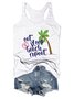 Eat Sleep Beach Repeat Graphic Holiday Style Vest Top