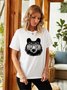 Mama Bear Mother's Day Graphic Crew Neck Tee Top