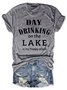Day Drinking On The Lake Is My Happy Place Graphic T-Shirt