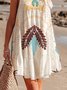 Casual Cotton-Blend Weaving Dress