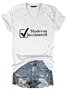 Vaccinated Cotton-Blend Short Sleeve Casual Women Tee