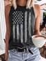 Sleeveless Shirt American Flag Tank Tops Patriotic Star and Striped Vest