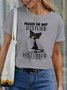 Please Do Not Disturb Cat Graphic Casual T Shirt