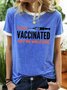 Fully Vaccinated Women’s Casual Short Sleeve Shift T-shirt