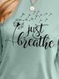 Just Breathe Dandelion Long Sleeve Shift Floral Sweatshirts