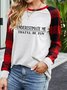 Underestimate Me That'll Be Fun Plaid Sweatshirt Slogan Long Sleeve Top