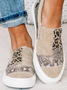 Women Leopard Printed Breathable Flat Heel Flat Daily Shoes