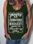 Smooth As Tennessee Whisky Graphic  Sleeveless Casual Tank Top