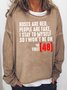Rose Are Red Graphic Sweatshirt Crew Neck Long Sleeve Top