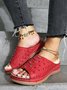 Rivet Electric Embroidery Hollow Comfortable Slipper