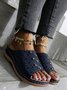 Rivet Electric Embroidery Hollow Comfortable Slippers