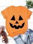 Pumpkin Halloween Cotton-Blend Shift Tshirts
