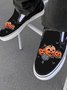 Halloween Pumpkin Monster Print Casual Canvas Shoes