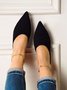 Casual Chunky Heel Point-toe Mules