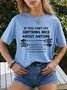 If You Can’t Say Anything Nice Women‘sCotton-Blend Shift Short Sleeve T-shirt