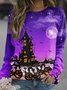 Halloween Pumpkin Castle Starry Sky  Sweatshirts
