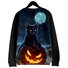Halloween Cat Pumpkin Castle Starry Sky  Sweatshirts