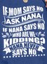 If Nana Says No Who Are We Kidding Sweatshirts