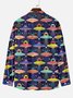 Cute Cat Spaceship Casual Shirts & Tops