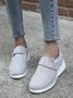 Casual Rhinestone Velcro Zipper Sneakers