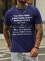 The First Thing Man Looks At In Woman Crew Neck Short Sleeve Letter Shirt & Top